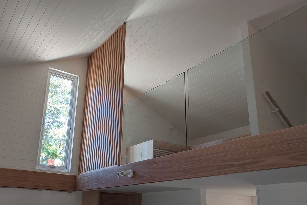 Custom timber and glass balustrade